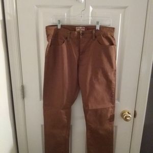 Mens slim fit pants size 34 x 30 tobacco color